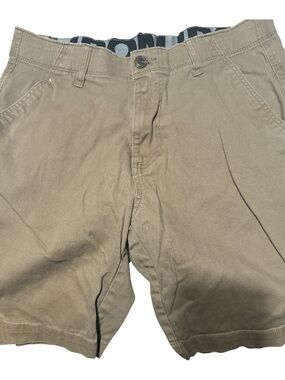 Iron Fist Men's Khaki Flat Front Shorts pockets size 30 like new